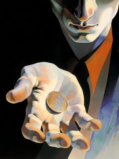 Surreal Coin Hand Fine-Art Print. poster print