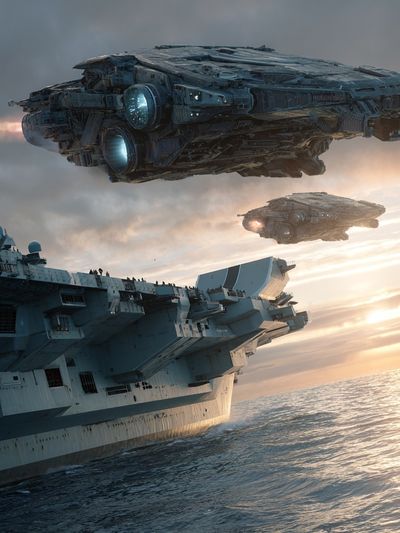 Futuristic Spaceships — Sci-Fi Print