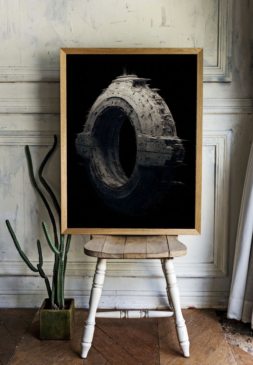 Futuristic Space Station — Sci-Fi Print room preview