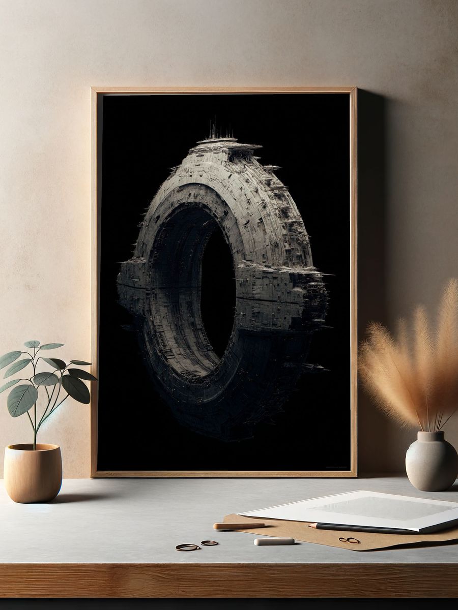 Futuristic Space Station — Sci-Fi Print. — room view 2