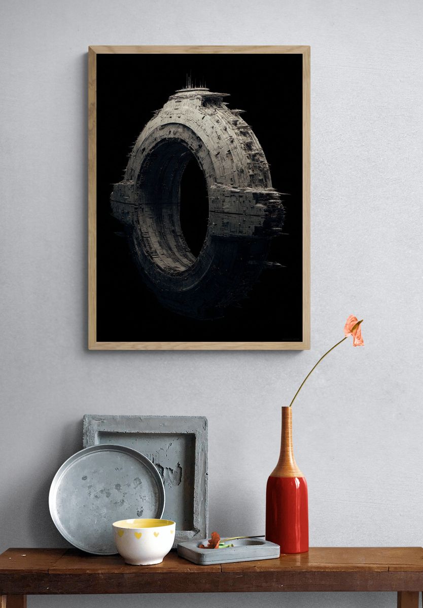 Futuristic Space Station — Sci-Fi Print. — room view 3