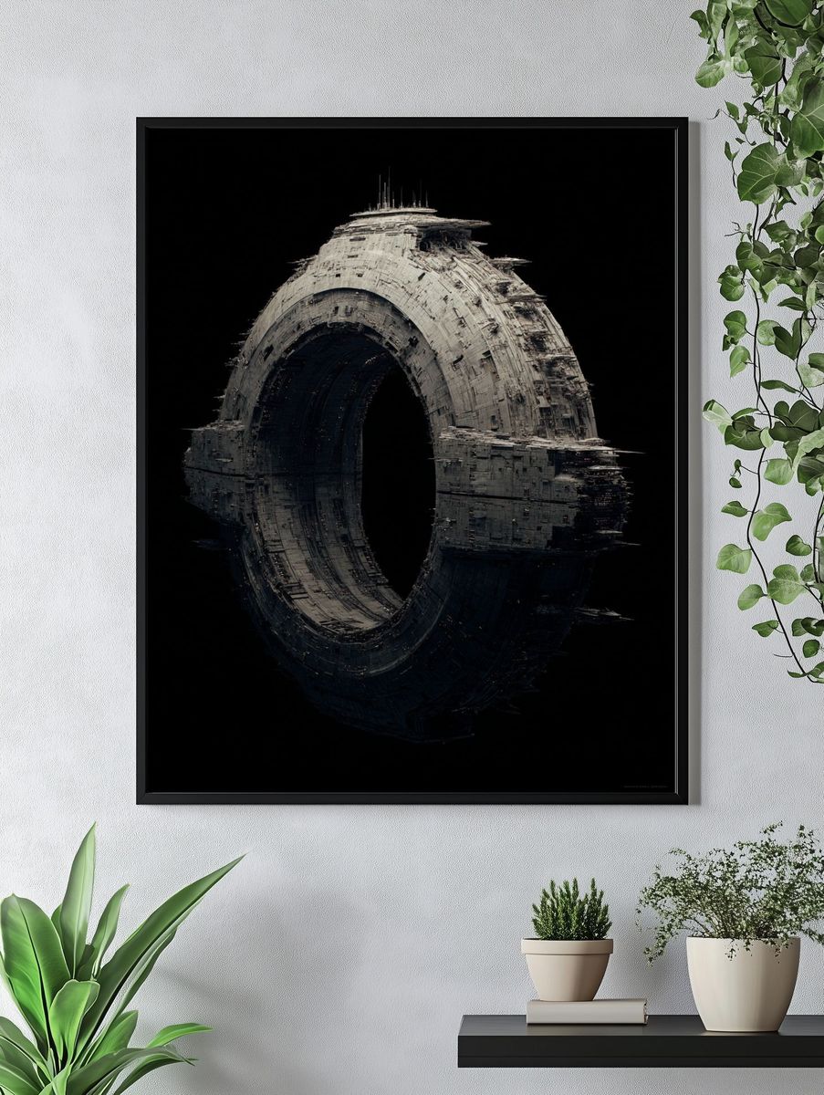 Futuristic Space Station — Sci-Fi Print. — room view 4