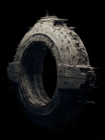 Futuristic Space Station — Sci-Fi Print. poster