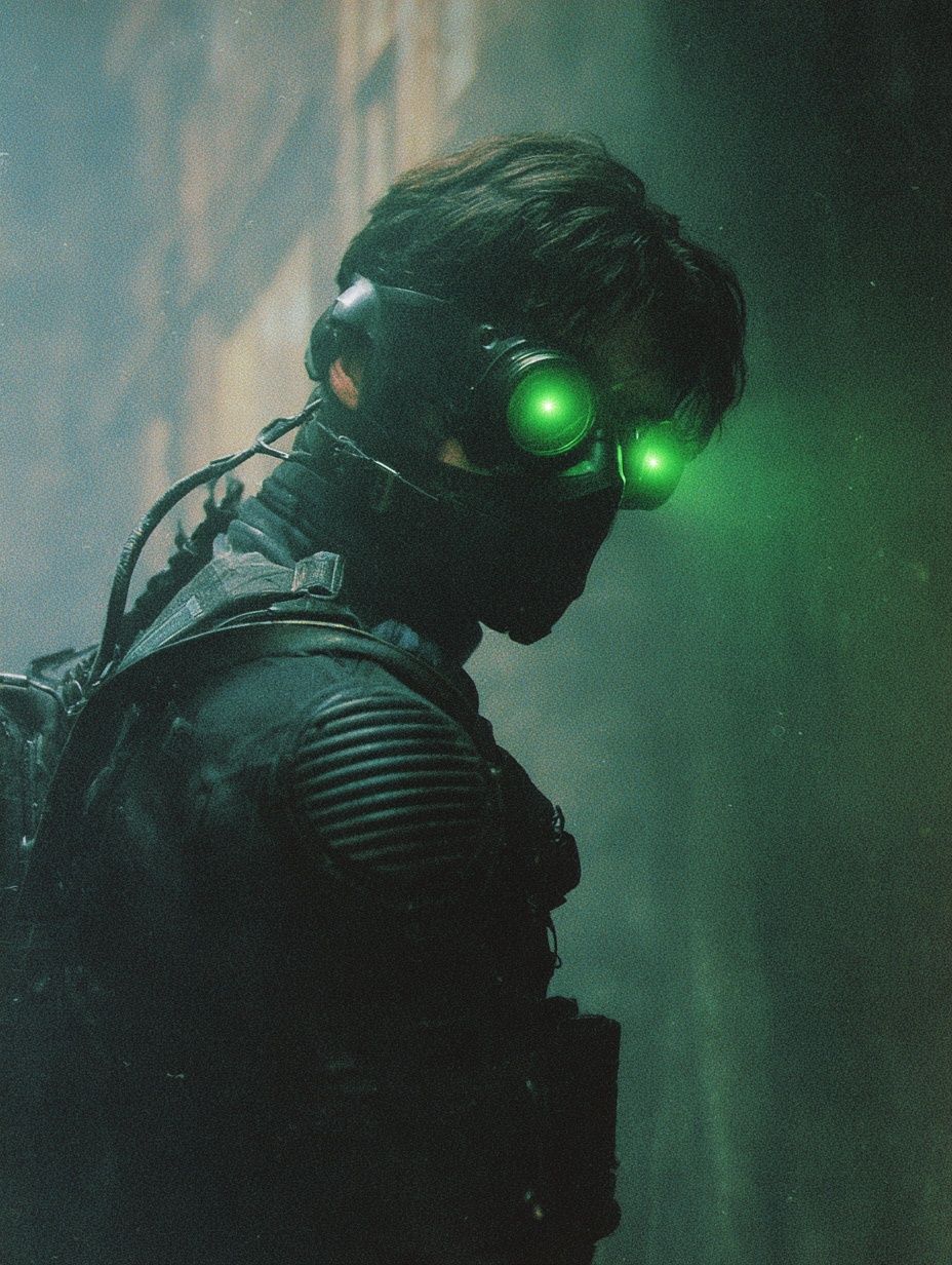 Mysterious Figure in Dark Alley — Sci-Fi Print. poster detail