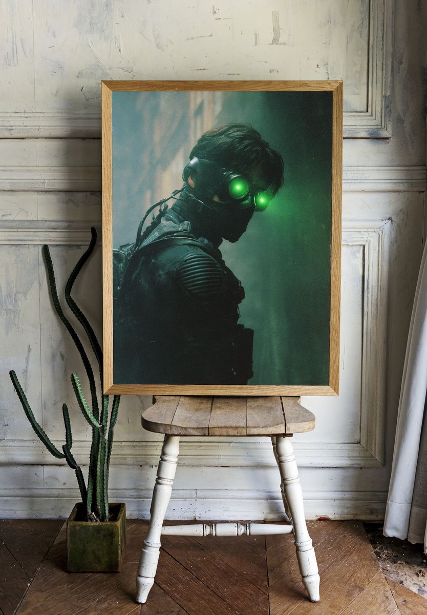 Mysterious Figure in Dark Alley — Sci-Fi Print. — room view 1