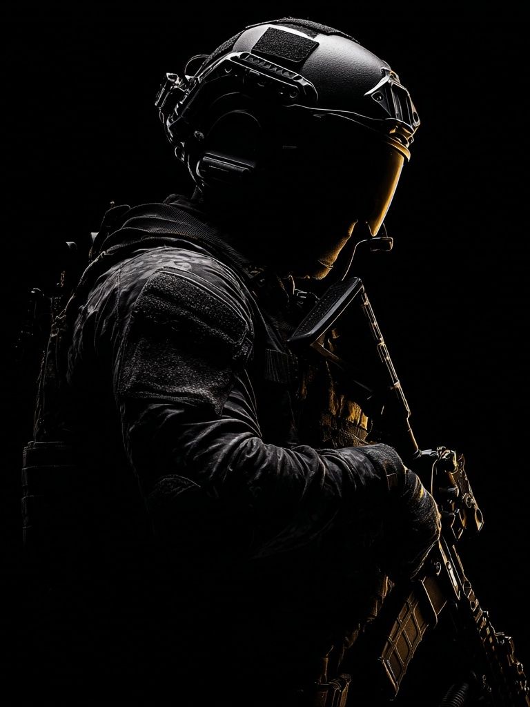Soldier Silhouette — Fine Art Print. poster detail