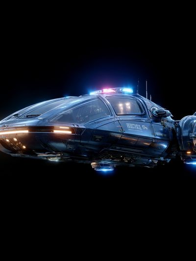 Futuristic Spaceship — Sci-Fi Print