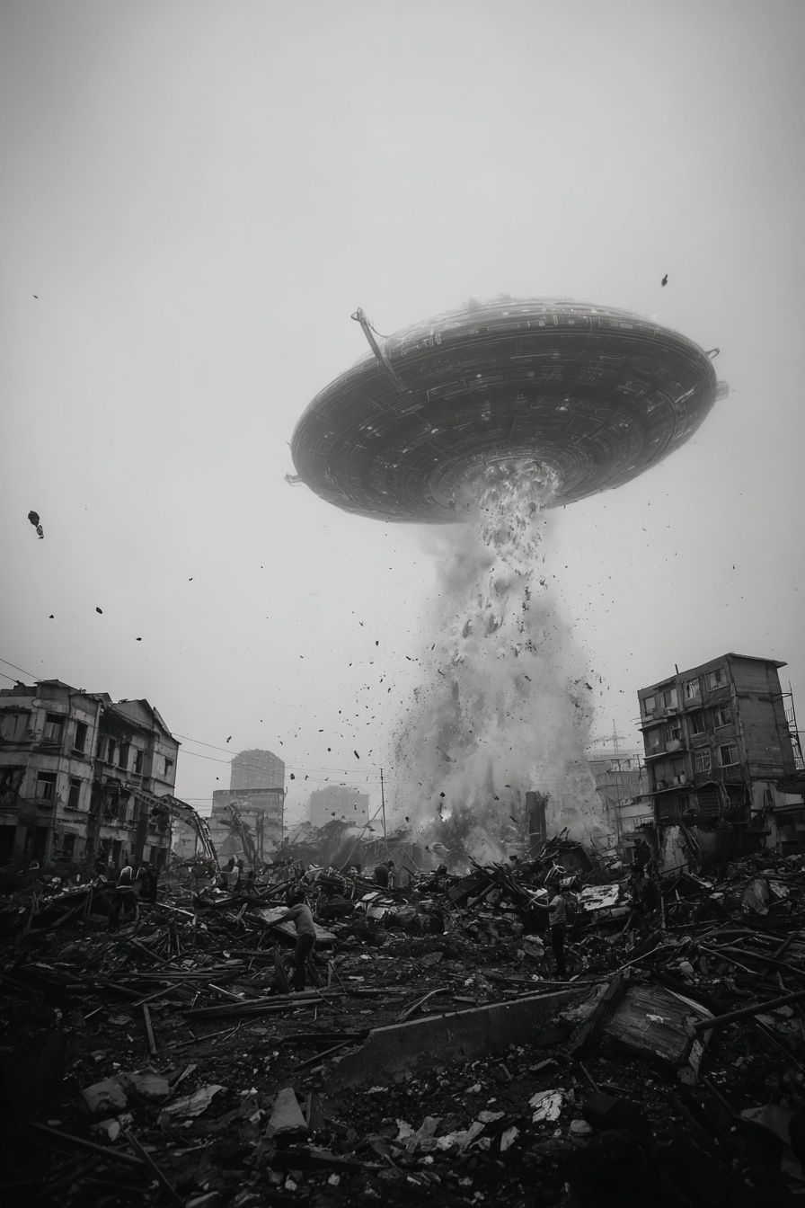 Alien Invasion — Sci-Fi Print. poster — movies art