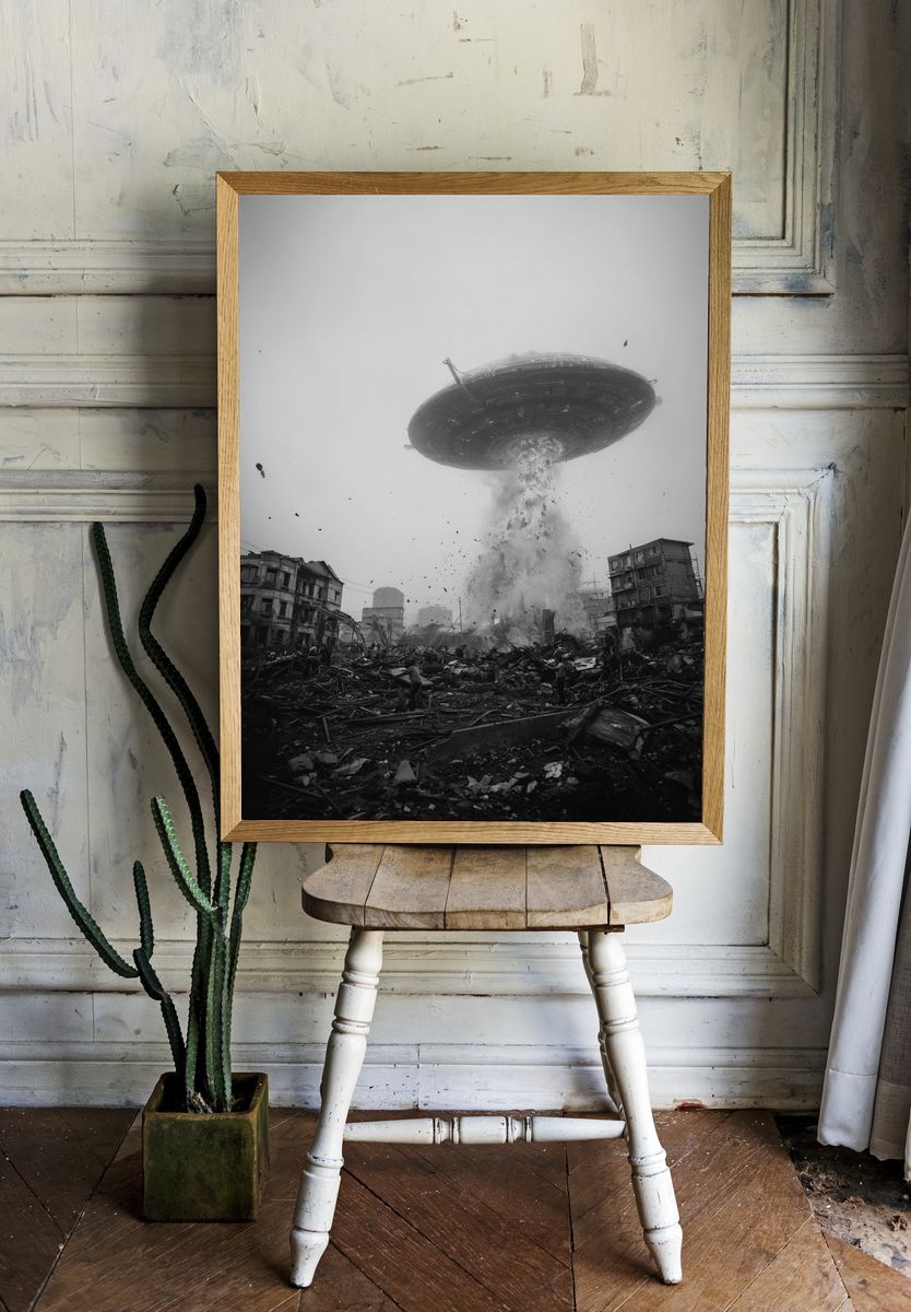 Alien Invasion — Sci-Fi Print. — room view 1