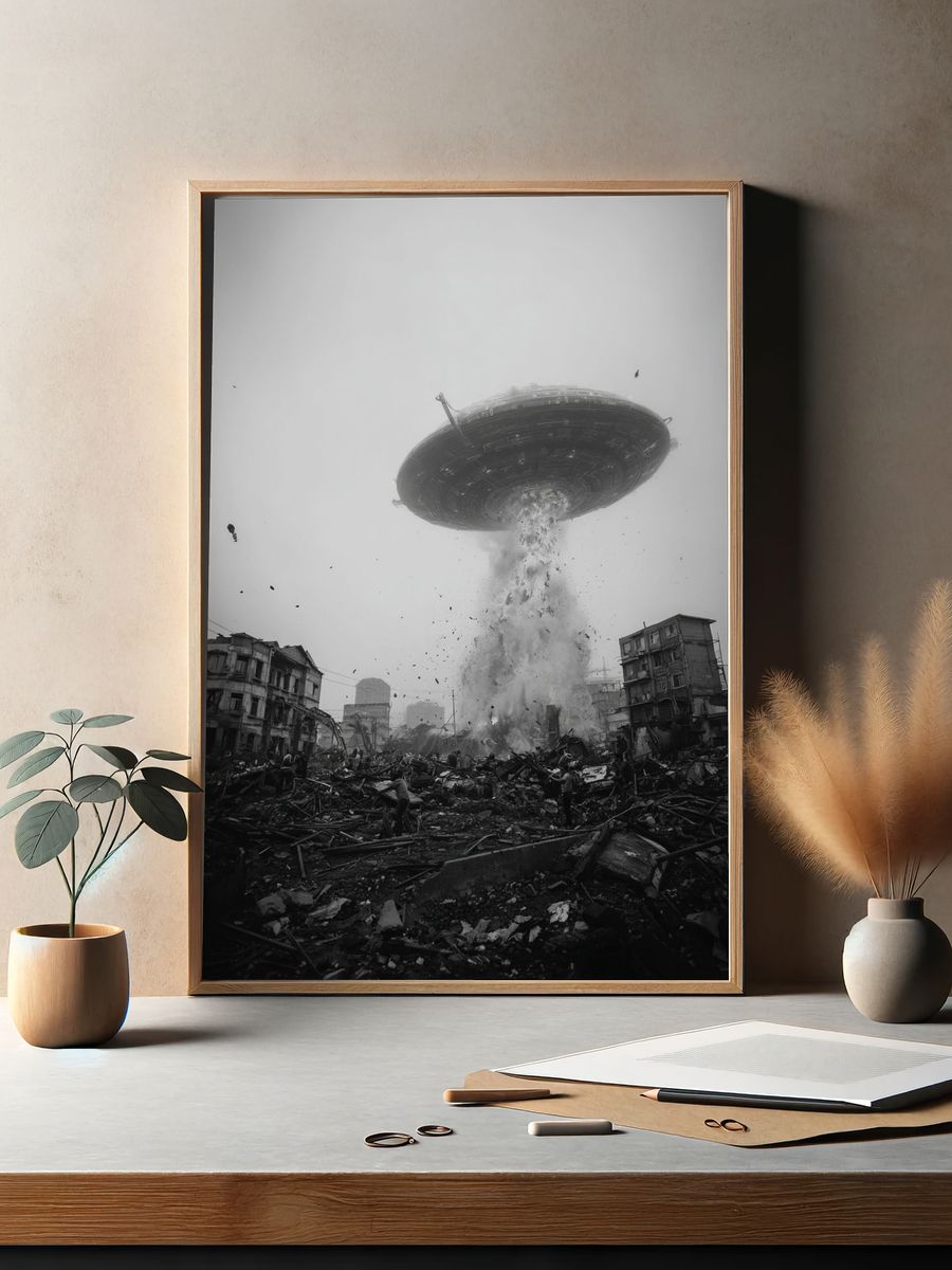 Alien Invasion — Sci-Fi Print. — room view 2