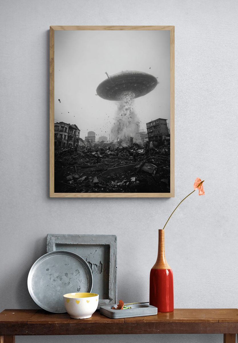 Alien Invasion — Sci-Fi Print. — room view 3