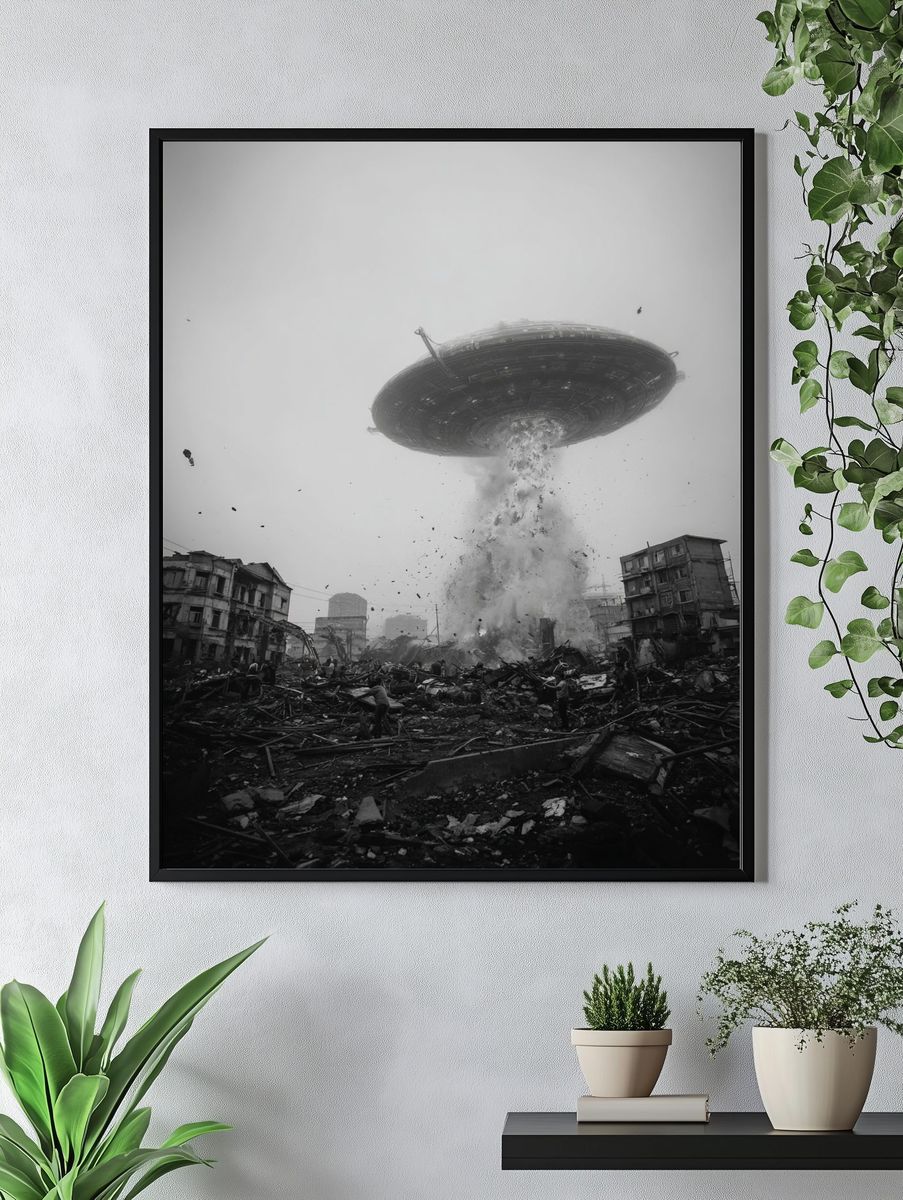 Alien Invasion — Sci-Fi Print. — room view 4