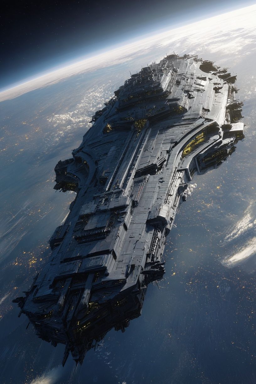 Futuristic Spacecraft — Sci-Fi Print. poster — space art