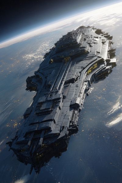 Futuristic Spacecraft — Sci-Fi Print