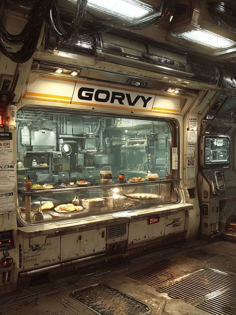 Futuristic Diner — Sci-Fi Print. poster — movies art