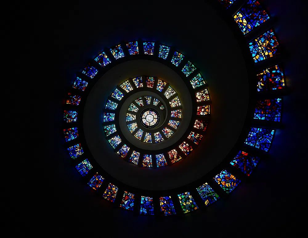 Spiral Stained Glass — Fine Art Print. poster detail