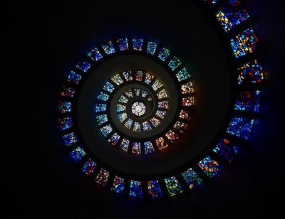 Spiral Stained Glass — Fine Art Print. poster print