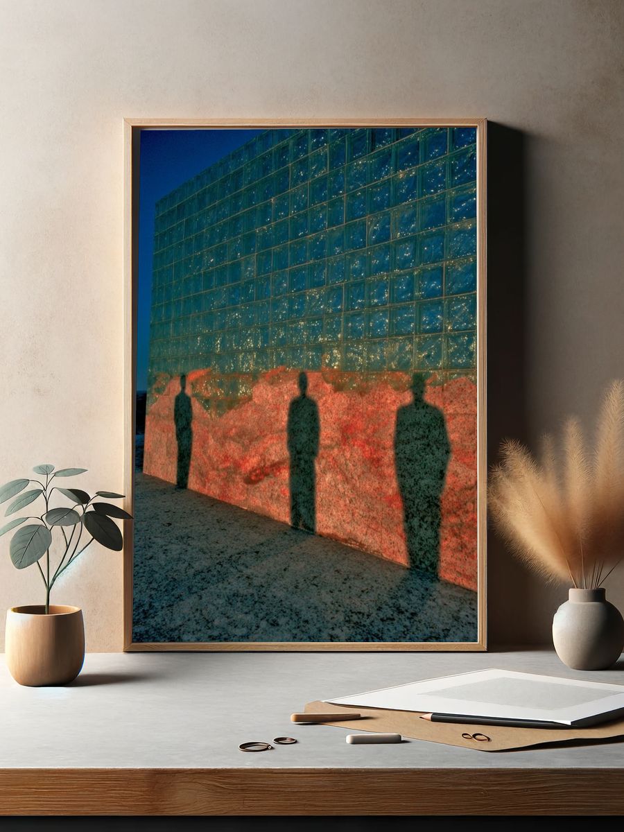 Shadows on Glass Wall — Photography Print. — room view 2