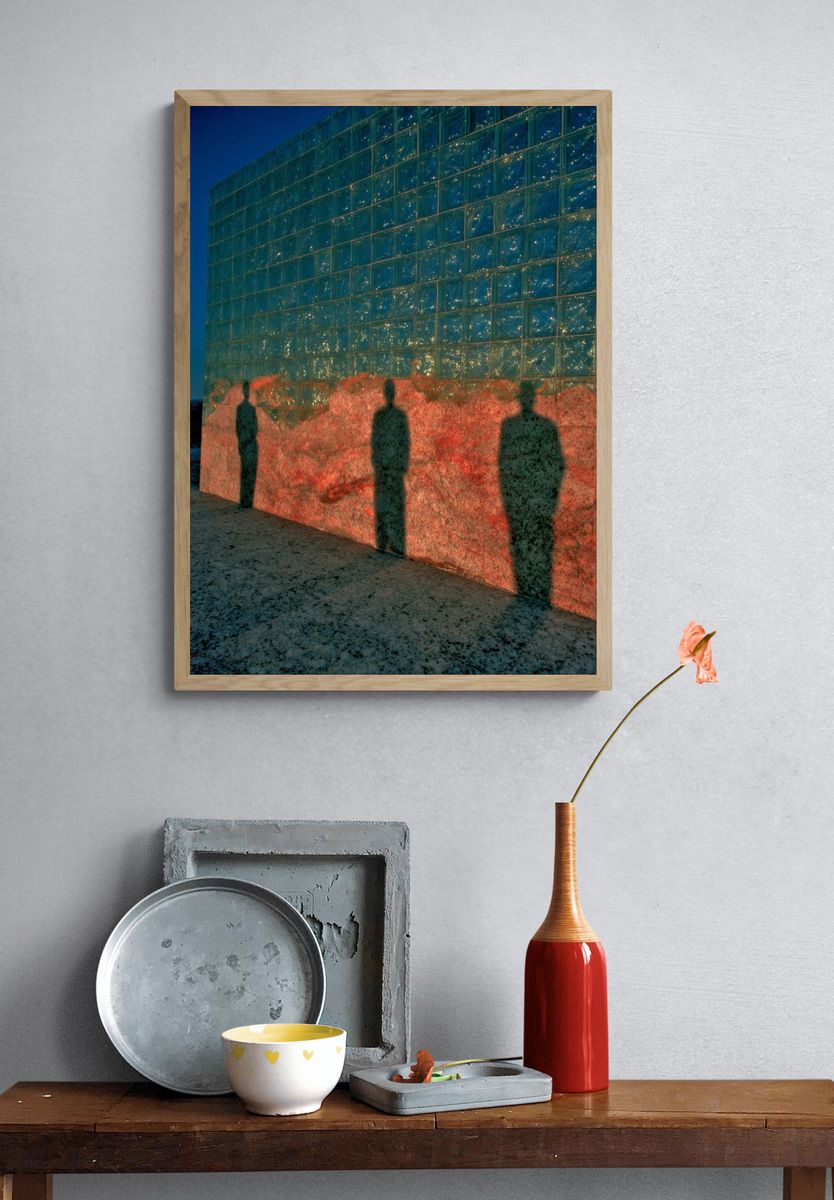 Shadows on Glass Wall — Photography Print. — room view 3