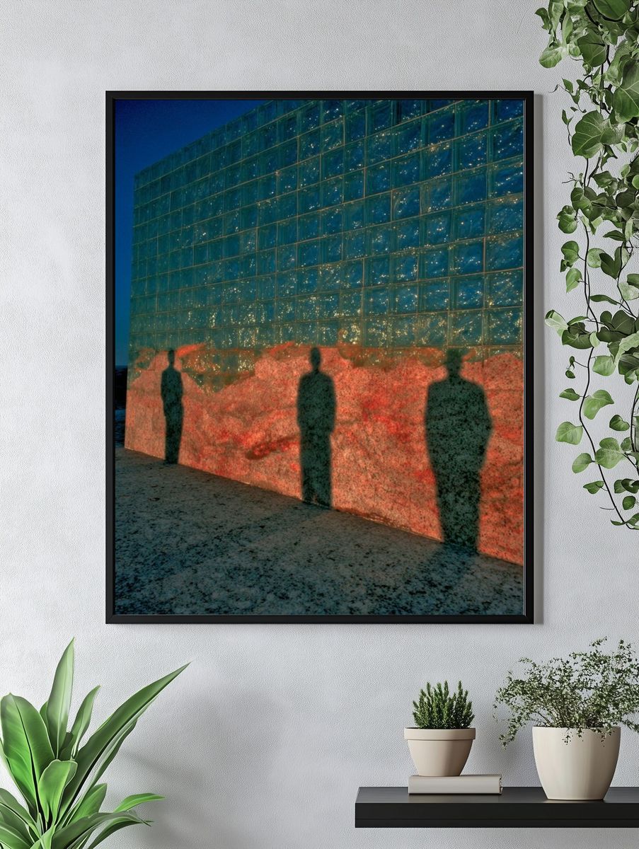 Shadows on Glass Wall — Photography Print. — room view 4