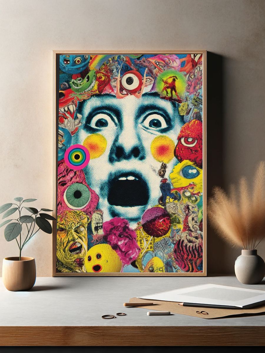 Surreal Horror Collage Poster. — room view 2