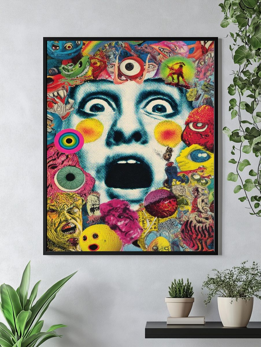 Surreal Horror Collage Poster. — room view 4