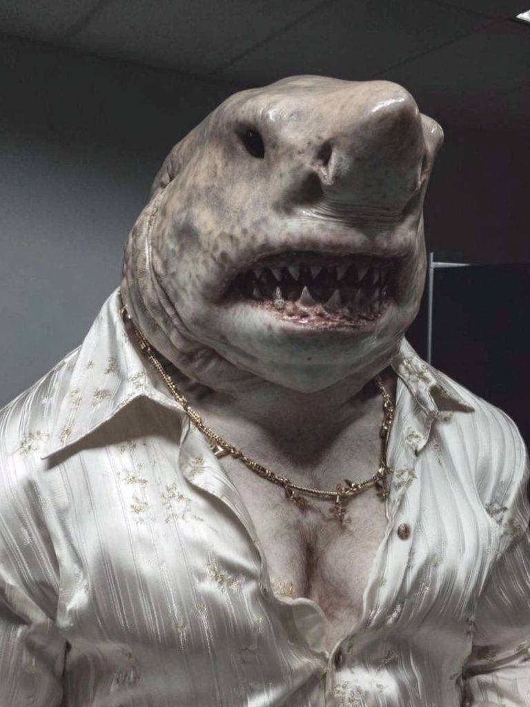 Shark Man — Funny Print. poster — funny art