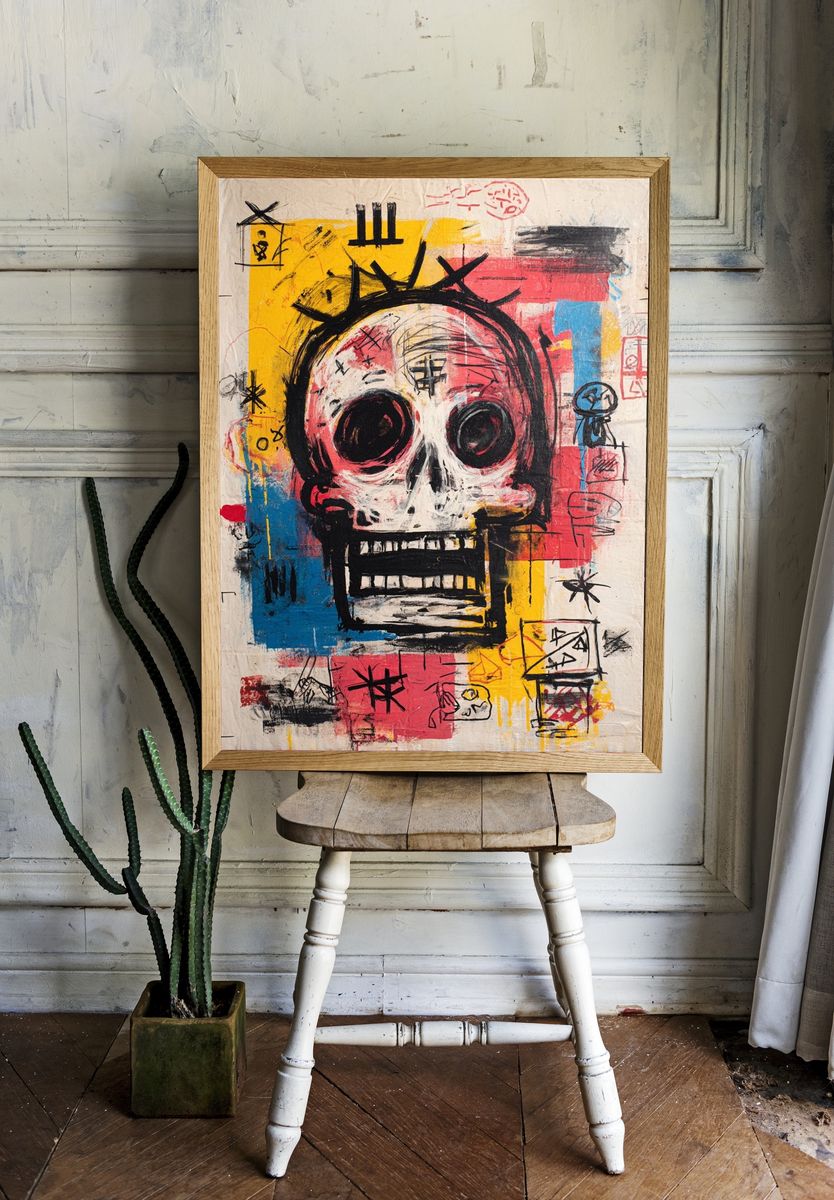 Skull Graffiti Art Poster. — room view 1