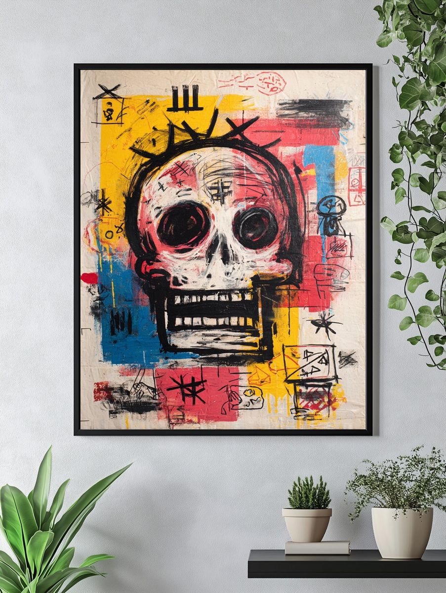 Skull Graffiti Art Poster. — room view 4
