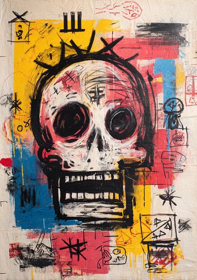 Skull Graffiti Art Poster. poster print