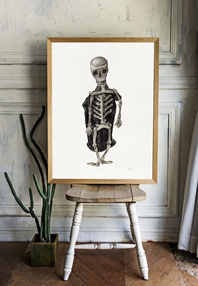 Skeleton Study — Fine Art Print. — room view 1