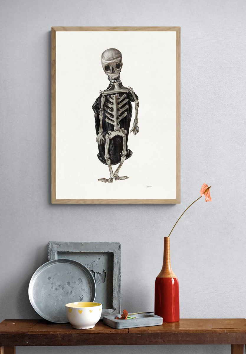 Skeleton Study — Fine Art Print. — room view 3