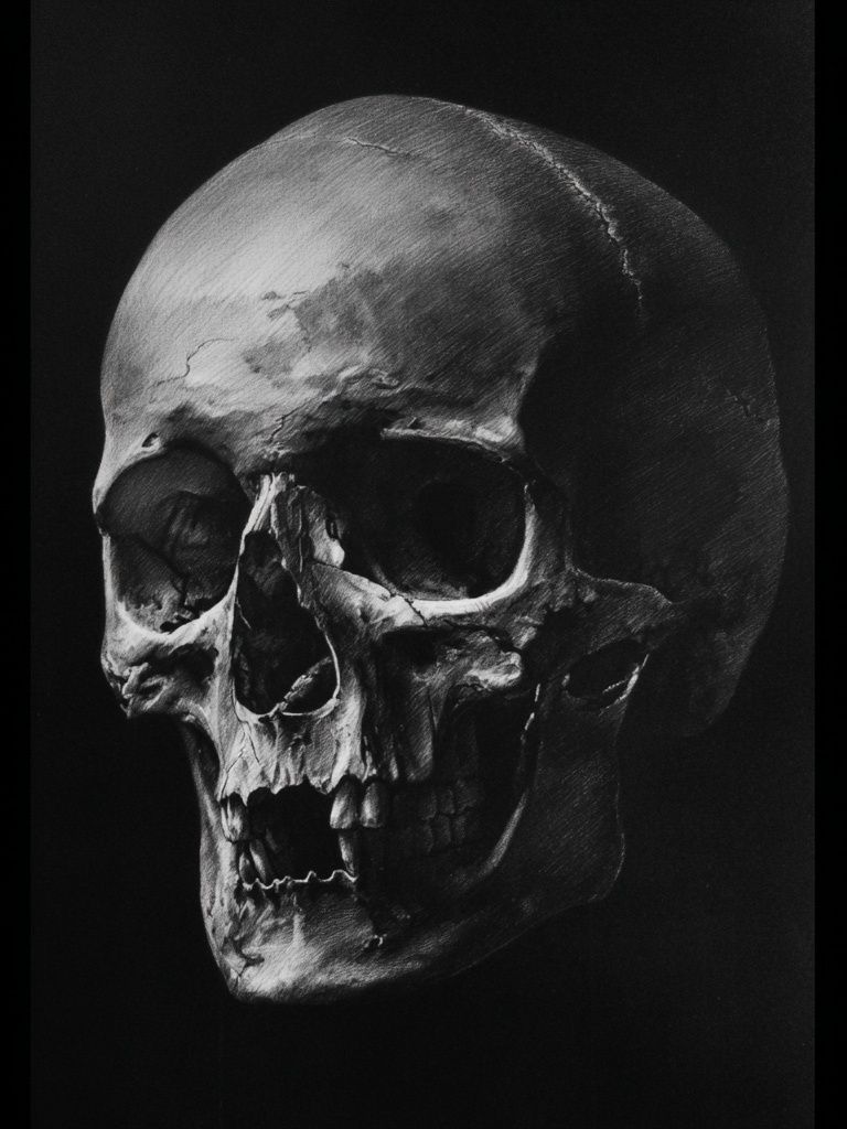 Human Skull — Fine Art Print. poster detail
