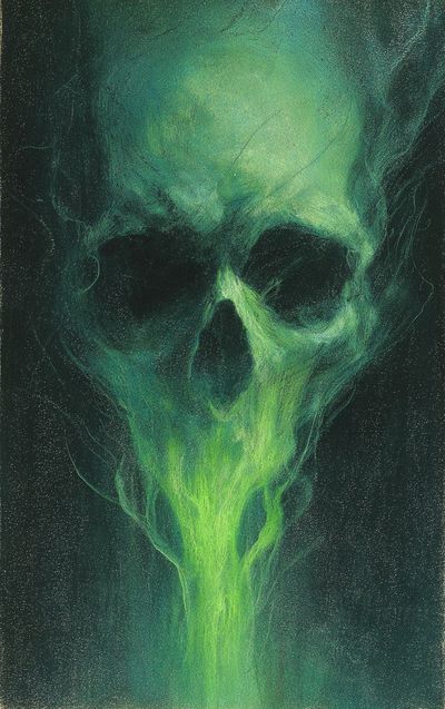 Eerie Skull — Surrealism Print. poster print