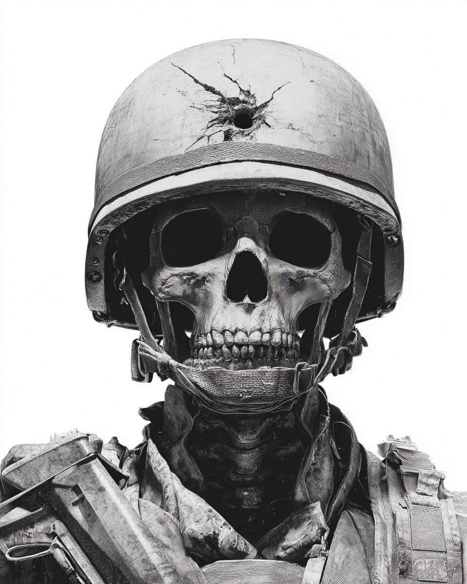 Soldier Skull — Fine Art Print. poster detail