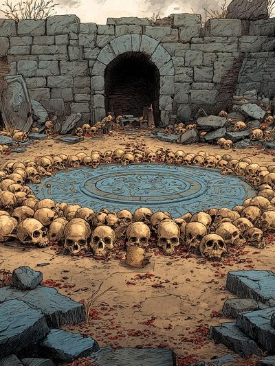 Skull Circle — Dark Fantasy Print. poster