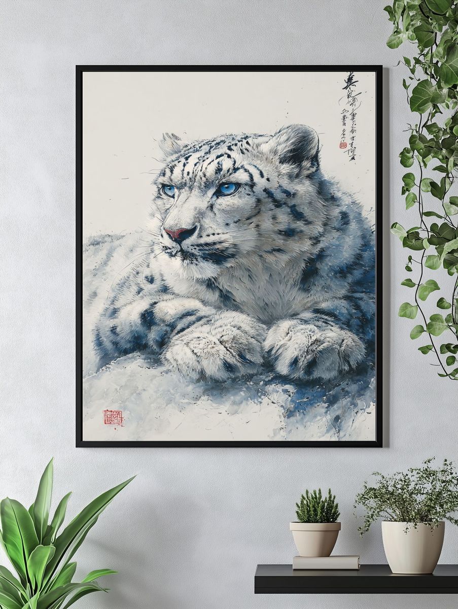 Snow Leopard — Fine Art Print. — room view 4
