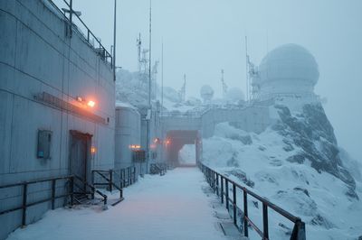 Snowy Mountain Observatory — Photography Print. poster