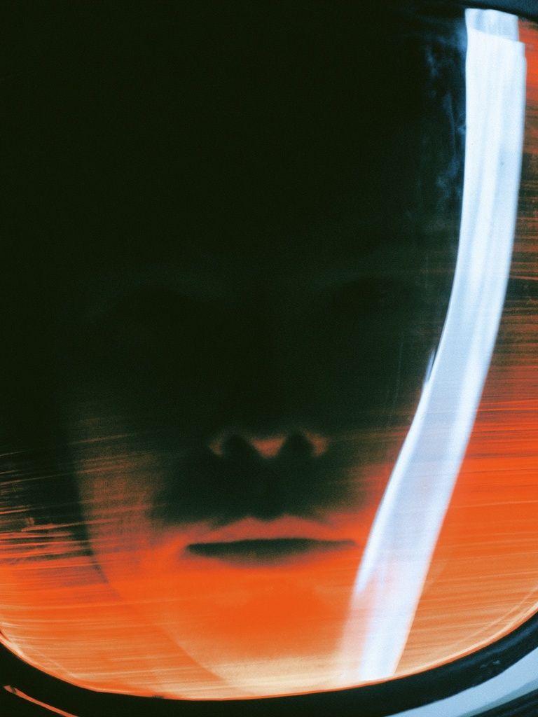Astronaut Helmet Portrait Print. poster — space art
