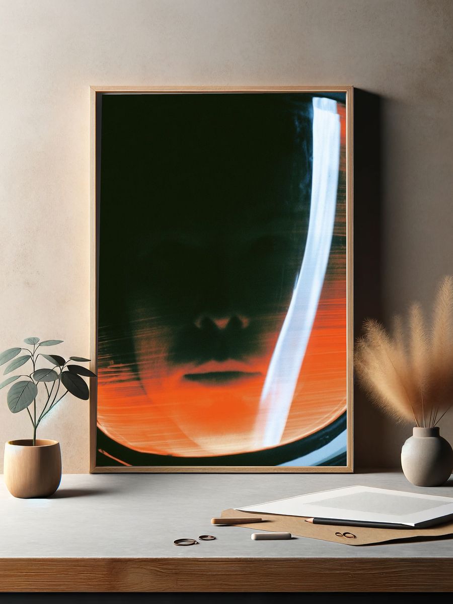 Astronaut Helmet Portrait Print. — room view 2