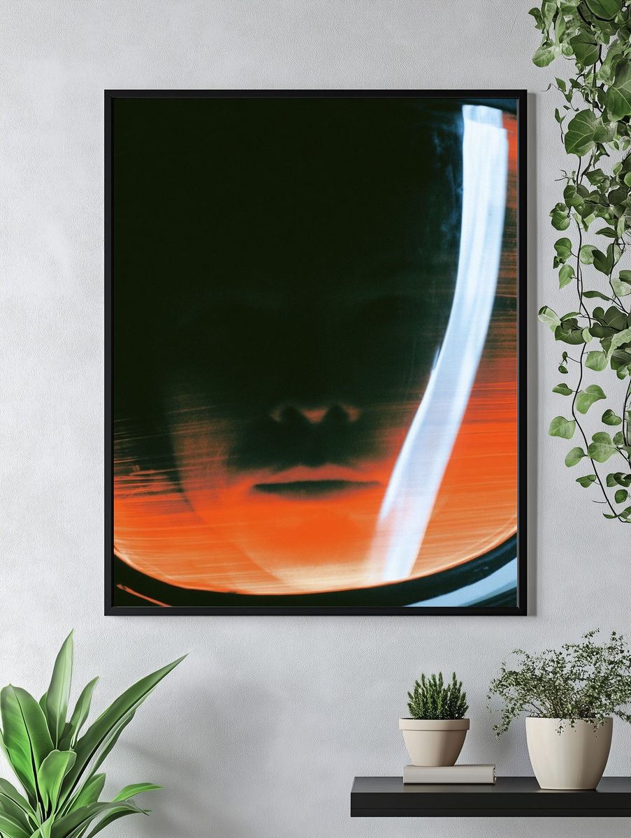 Astronaut Helmet Portrait Print. — room view 4