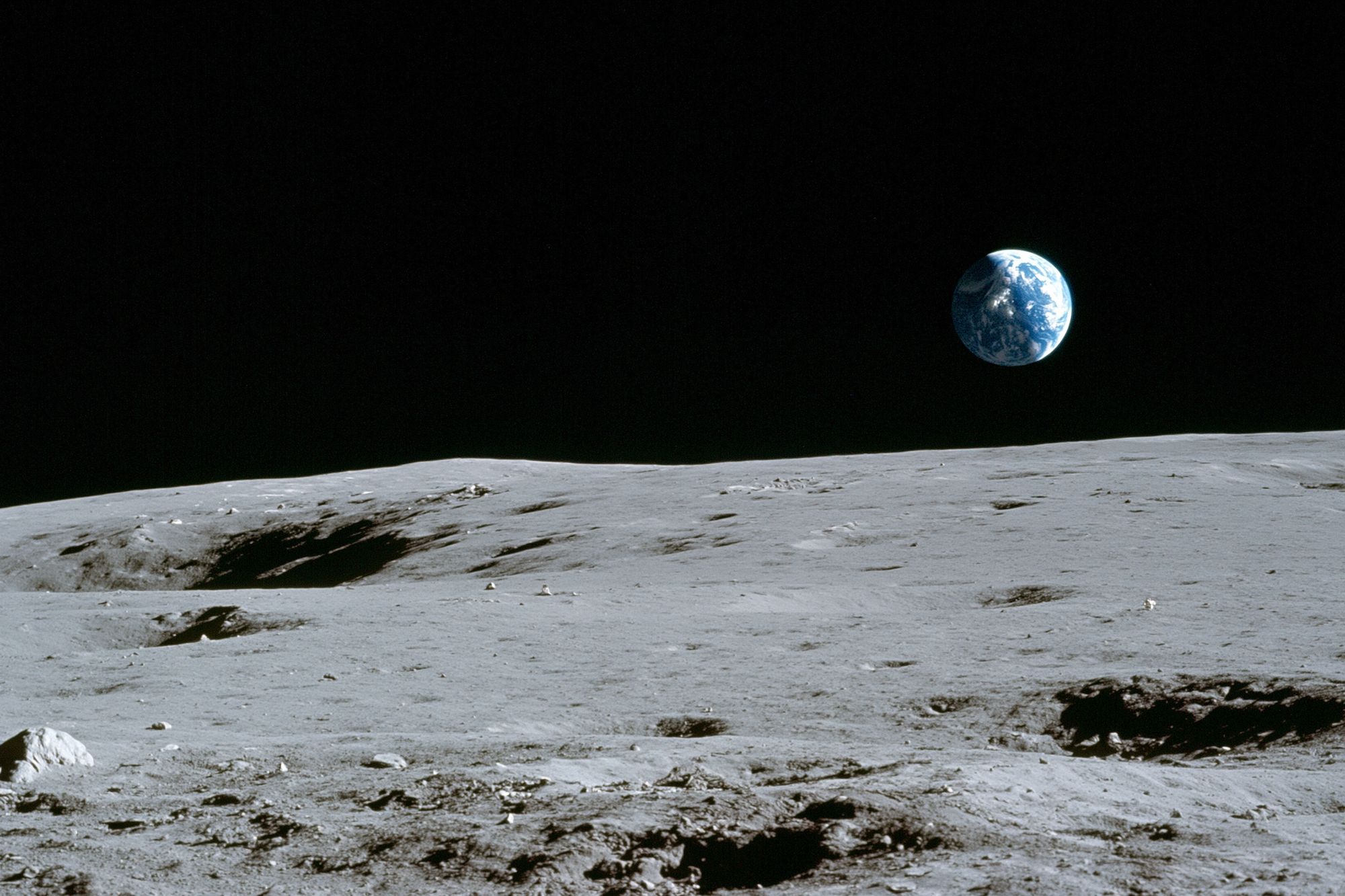 Earthrise Over the Moon Poster. poster detail