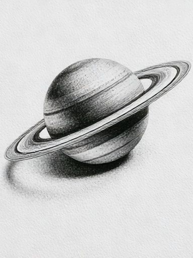 Saturn Pencil Sketch Poster. poster detail