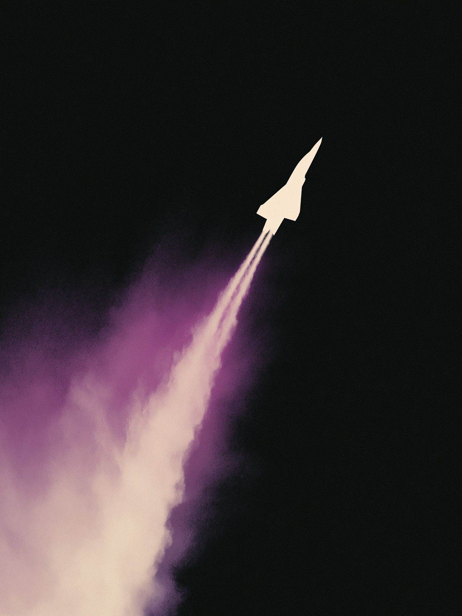 Rocket Launch Night Sky Poster. poster — space art