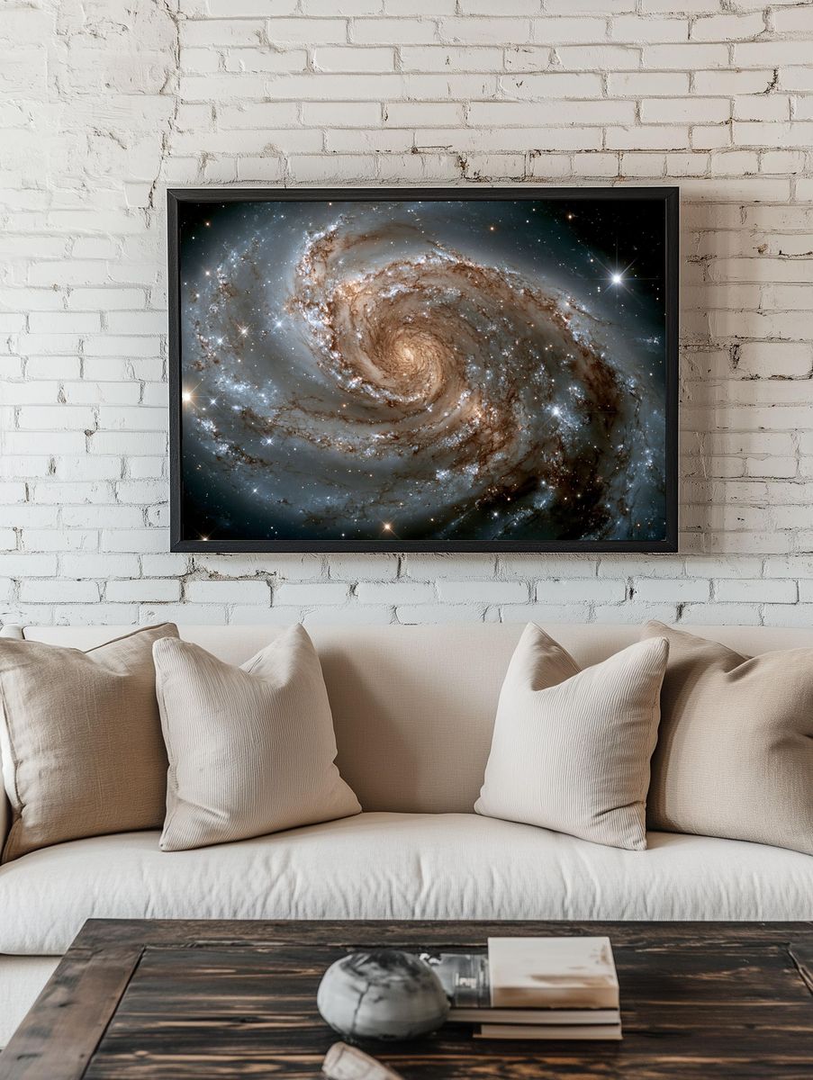 Spiral Galaxy Space Poster. room preview