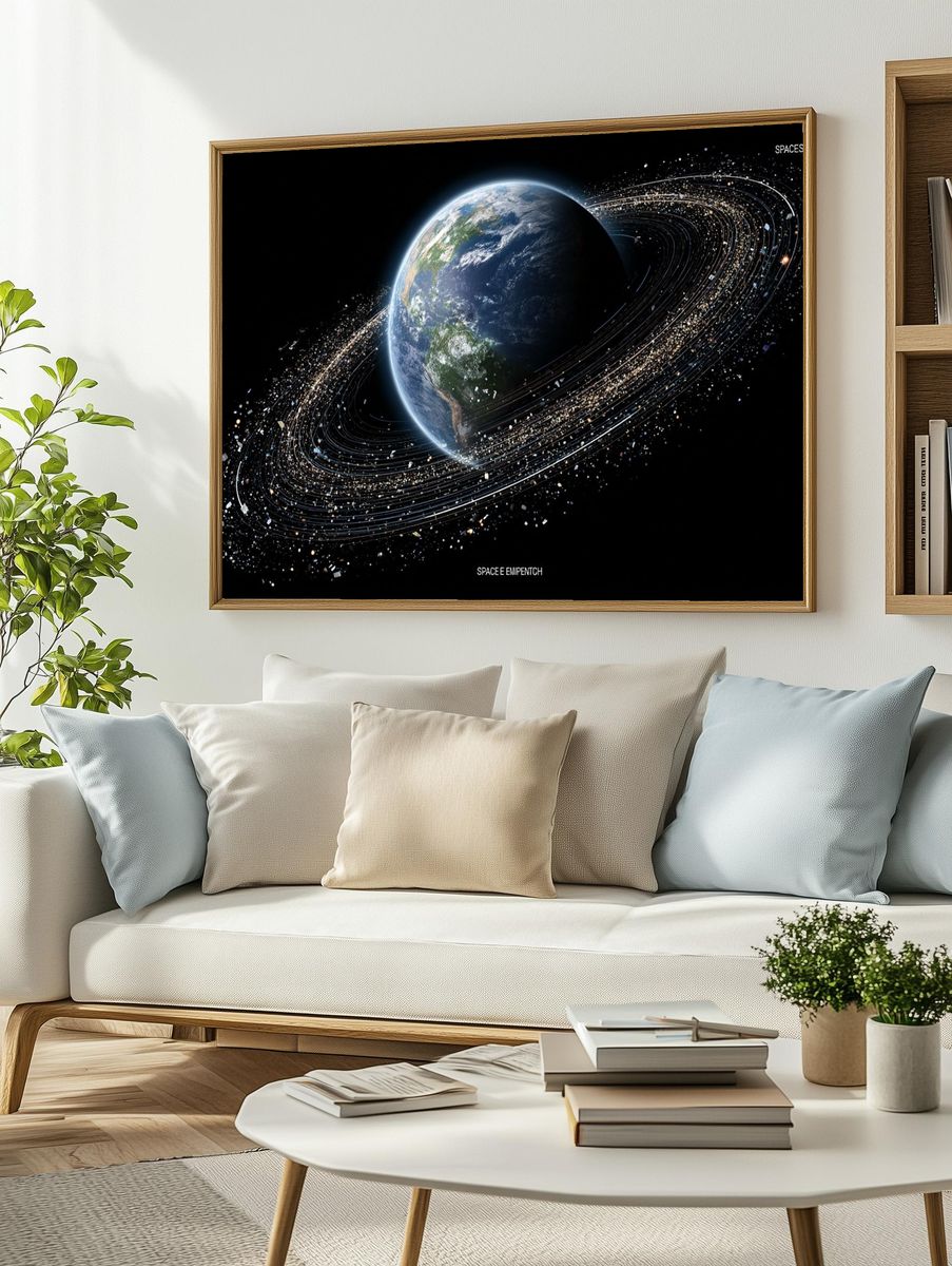 Earth Orbit Space Poster. — room view 2