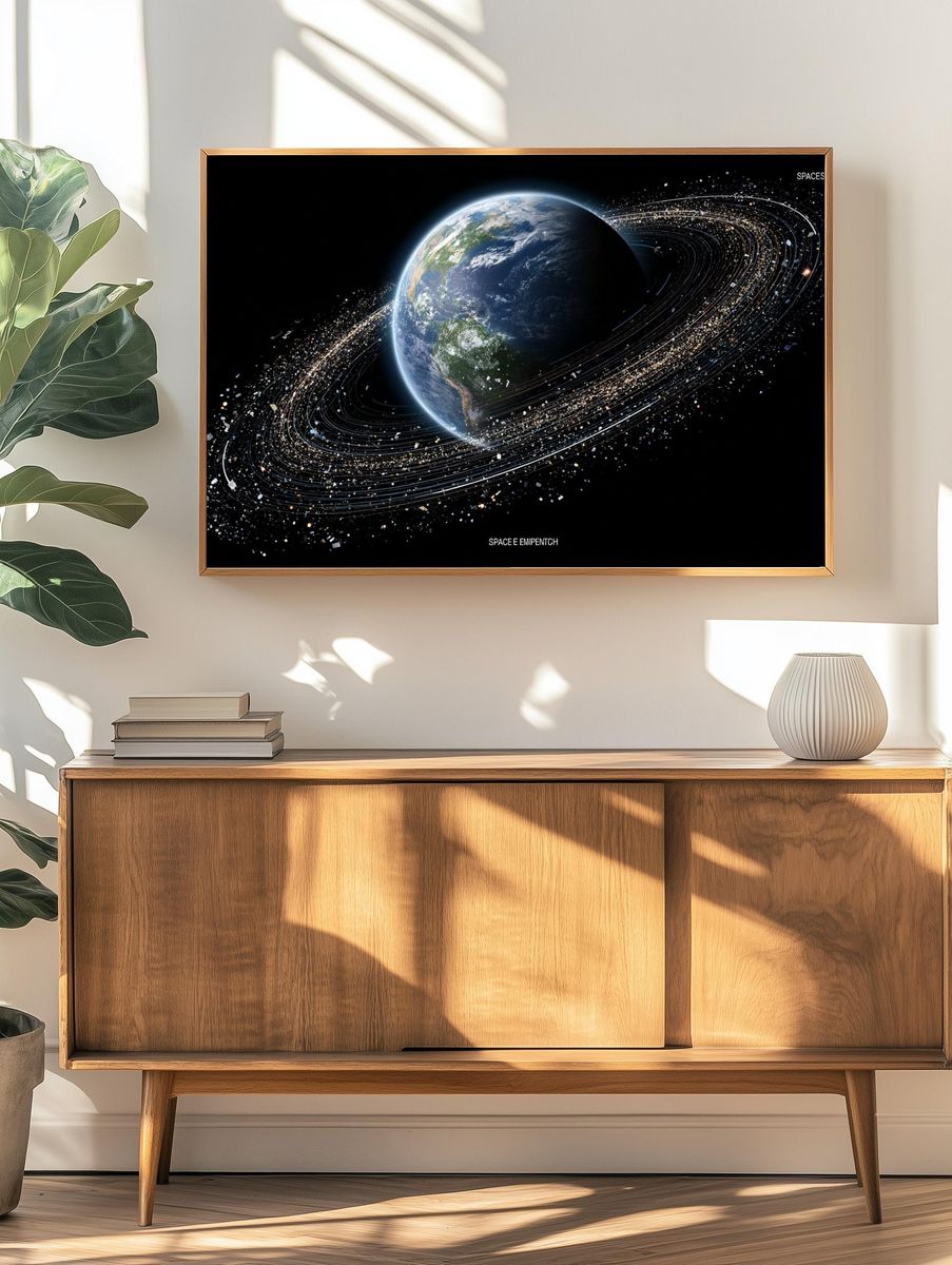 Earth Orbit Space Poster. — room view 3