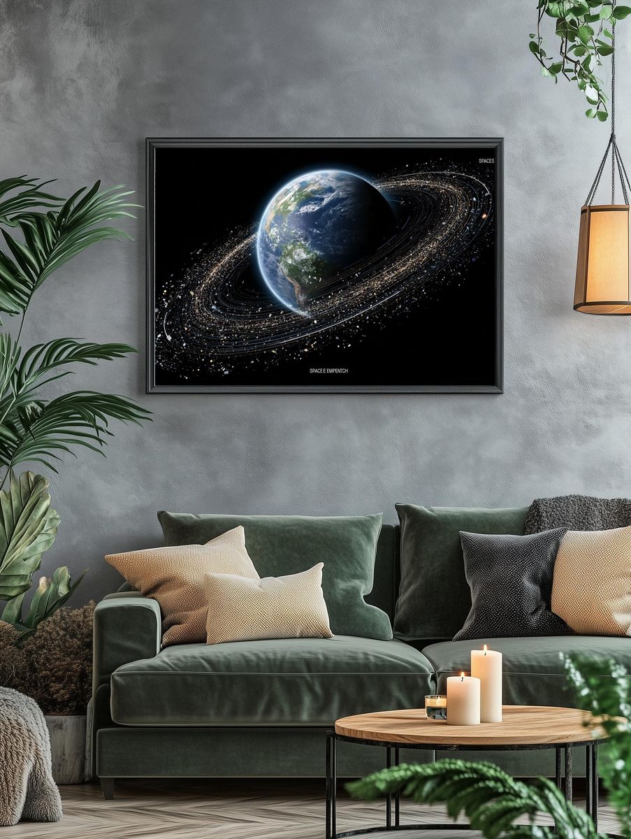 Earth Orbit Space Poster. — room view 4