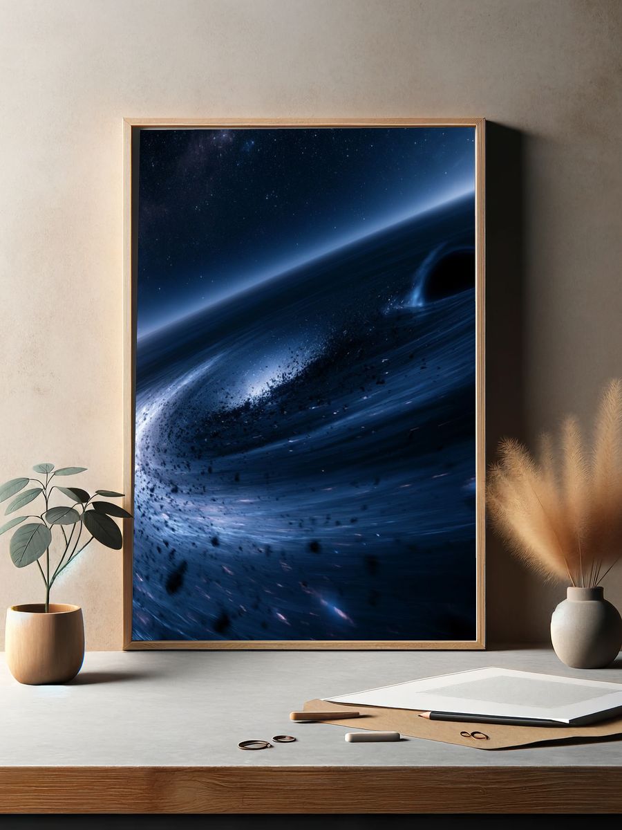 Cosmic Black Hole Space Poster. — room view 2
