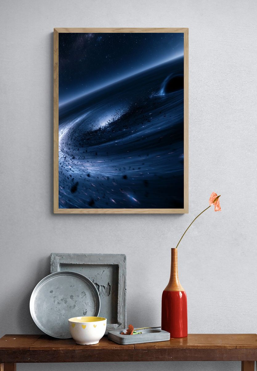 Cosmic Black Hole Space Poster. — room view 3